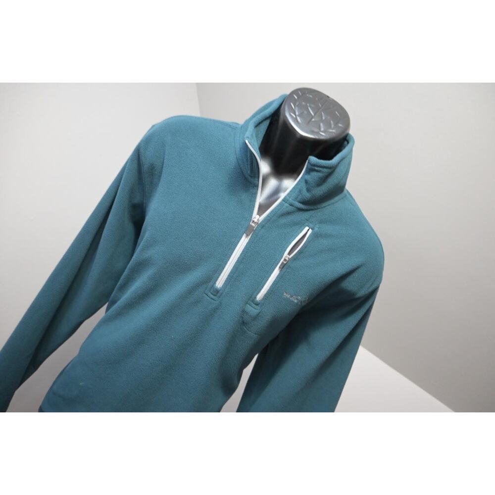 Eddie Bauer Camp Sweater 1/4 Zip Fleece Pullover Dark Teal Mens Size Large - Picture 4 of 9